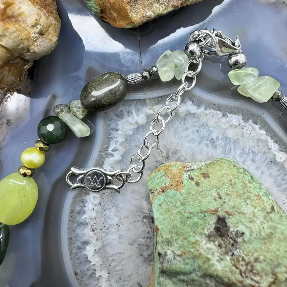 Carolyn Pollack Serpentine/Prehnite Bead Necklace 17